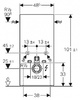 Сантехнический модуль для подвесных и напольных унитазов Geberit Monolith Plus 131.221.SJ.1 с подсветкой