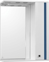 Зеркальный шкаф Style Line Флокс 75/С, синее стекло